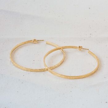 Statement Hand Hammered Hoops, 6 of 7