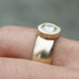 Recycled Gold 1ct Moissanite Ring, thumbnail 2 of 4