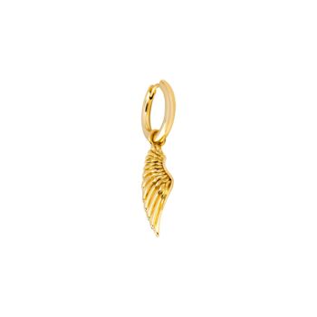 Gold Plated 925 Sterling Silver Wing Dangle Earring, 7 of 8