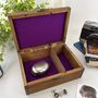 Carved Personalised Wooden Anniversary Box, thumbnail 10 of 11