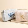 Personalised Grey Gingham Beauty Bag, thumbnail 5 of 6