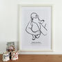 'The Hug' Personalised To Scale New Baby Print, thumbnail 4 of 4