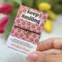 Keep Smiling Wish Bracelet With Silver Heart Charm – A Cheerful Gift To Brighten Their Day, thumbnail 1 of 6