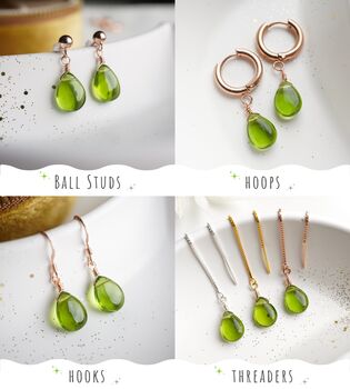 Peridot Stud Earrings, 4 of 12