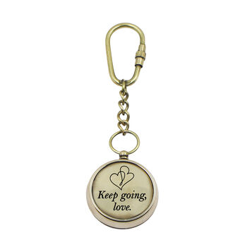 Personalised Brass Compass Keyring, 3 of 12