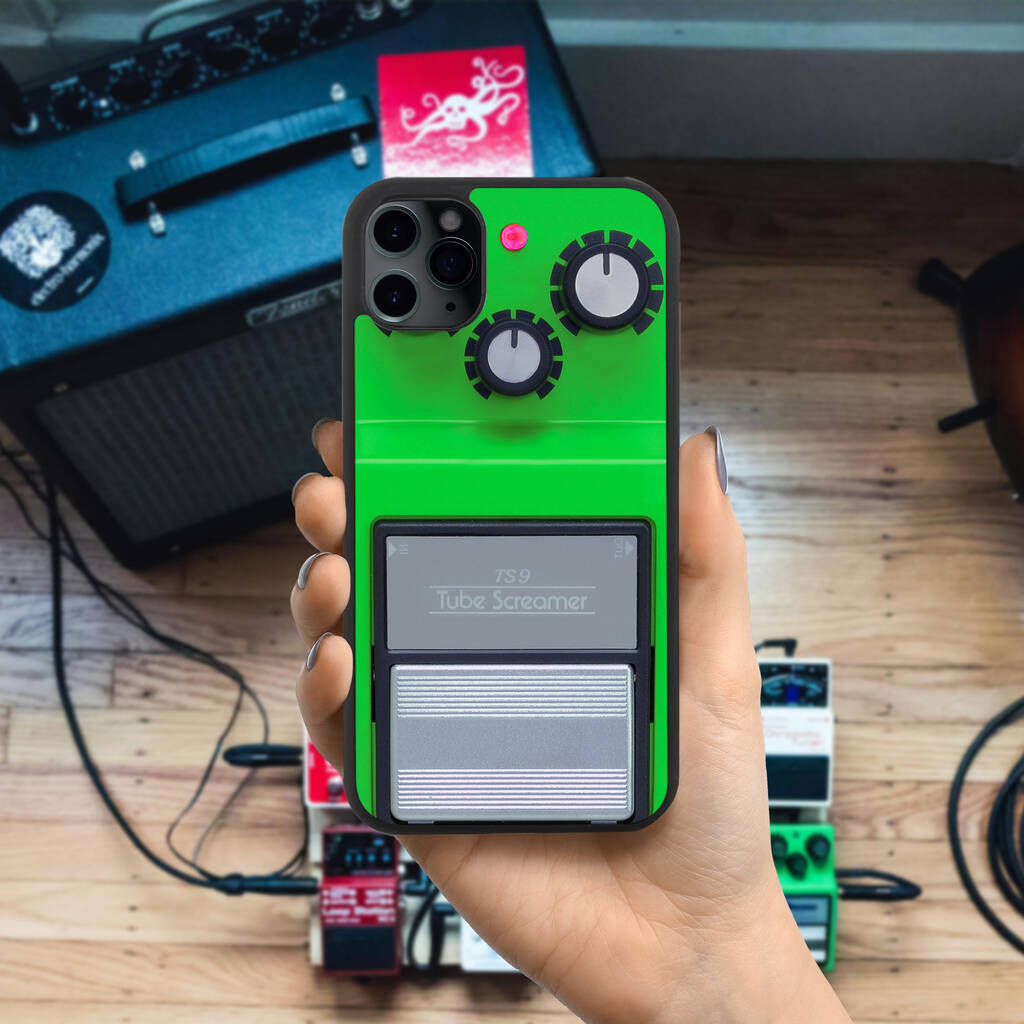Green Guitar Pedal iPhone Case 12 13 14 15 Se By Crank
