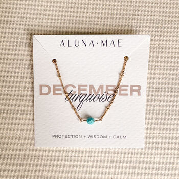 December Birthstone Turquoise Gold Bracelet, 2 of 4