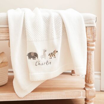 Personalised Welcome To The World Ivory Shawl, 3 of 5