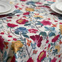 Luxury Linen Feel Floral Tablecloth Midsummer Morning Floral Design, thumbnail 1 of 3
