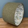 Betsy Tussock Green Tweed Floral Lined Lampshades, thumbnail 1 of 9