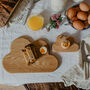 Wooden Cloud Breakfast Board And Egg Cup Set, thumbnail 4 of 5