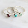 Birthstone Stacking Ring In Sterling Silver, thumbnail 1 of 4