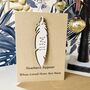 Personalised Remembrance Card Feather Wooden Keepsake, thumbnail 6 of 6