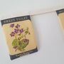 Fabric Flower Seed Packet Decorative Bunting, thumbnail 5 of 8