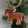 Horse Keyring Or Bag Charm: Various Colours Available, thumbnail 1 of 9