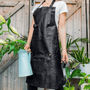 Personalised Full Grain Leather Apron In Black, thumbnail 6 of 9