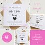 Personalised 6th Wedding Anniversary Card With Iron Heart, thumbnail 2 of 6