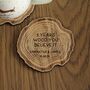 Personalised 5th Wedding Anniversary Wooden Coasters Gift For Couples, thumbnail 5 of 5