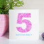 Floral Age Birthday Card, thumbnail 2 of 5