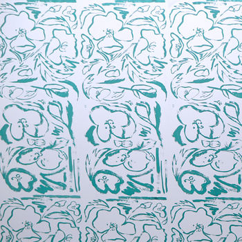 Floral Screen Printed Wallpaper Rosehip And Poppy Print By KATIE ...