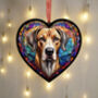 Great Dane Stained Glass Effect Heart Suncatcher, thumbnail 2 of 5