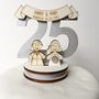 Personalised 25th Wedding Anniversary Cake Topper, thumbnail 2 of 4