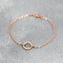 Rose Gold Plated Eternity Circle Bracelet, thumbnail 3 of 7