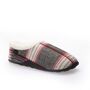 Jack Grey Red Herringbone Mens Slippers/Indoor Shoes, thumbnail 6 of 8