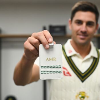 Personalised White Cricket Luggage Tag, 2 of 10