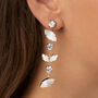 Swarovski Crystal Frosted Leaf Drop Earrings, thumbnail 1 of 6