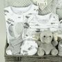 Large Baby Hamper ~ Little Elephants New Baby Starter Gift Set, thumbnail 5 of 10