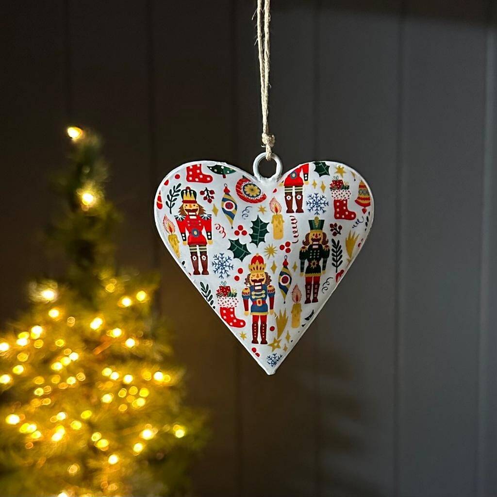 Nutcracker Hanging Heart Decoration By Nest Gifts