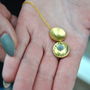 Customised Secret Message Hammered Disc Necklace, thumbnail 1 of 5