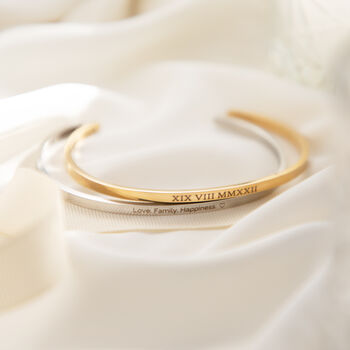 Personalised Gold Or Silver Plated Engraved Bracelet, 7 of 8