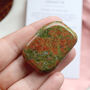 Unakite Smoothstone With Pouch | Crystal Gift, thumbnail 5 of 8