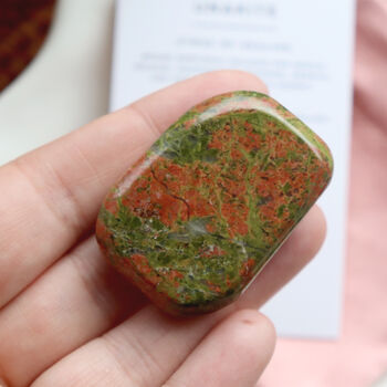 Unakite Smoothstone With Pouch | Crystal Gift, 5 of 8
