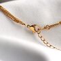 Multi Layered Necklace 18k Gold Plated No Tarnish, thumbnail 7 of 8