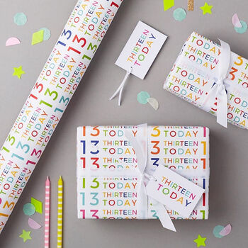 13th Birthday Wrapping Paper Set, 2 of 6
