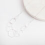 Silver Colour Necklace With Hollow Hexagonal Pendants, thumbnail 3 of 3
