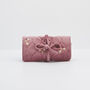 Embroidered Bee Jewellery Roll In Rose Pink, thumbnail 3 of 7
