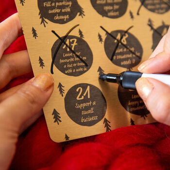 Personalised Acts Of Kindness Reusable Advent Calendar, 4 of 9