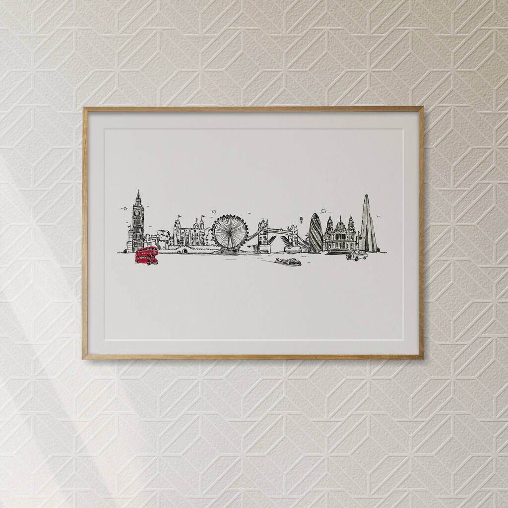 London Skyline Print By Natalie Ryan Design | notonthehighstreet.com