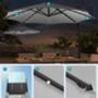 Garden Parasol Umbrella Solar Powered LED Lights Upf50+, thumbnail 4 of 12