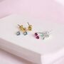 Illusion Birthstone Stud Earrings, thumbnail 3 of 9