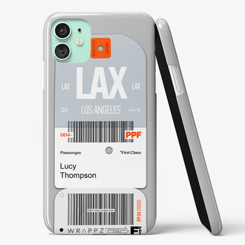 Personalised Los Angeles Ticket Name Phone Case, 3 of 6