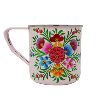 Floral Hand Painted Tin Mug, 4 of 6