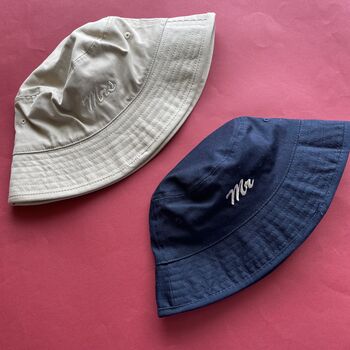 Mr And Mrs Embroidered Bucket Hat Set, 4 of 5