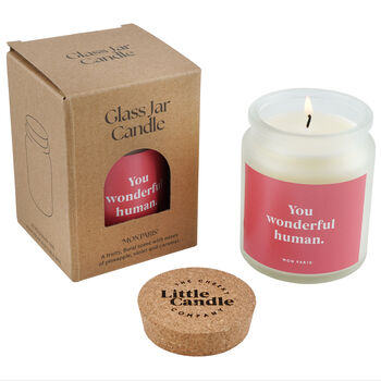 You Wonderful Human Candle • Compliment Gift • Scented Glass Jar Candle • Gift For Friend • Teacher • Appreciation • Just Because Gift, 3 of 4