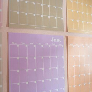 A4 Monthly Undated Wall Planner | 12 Pages | Pastels, 7 of 10