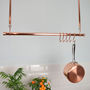 Copper Ceiling Pot And Pan Rail/Rack, thumbnail 1 of 5